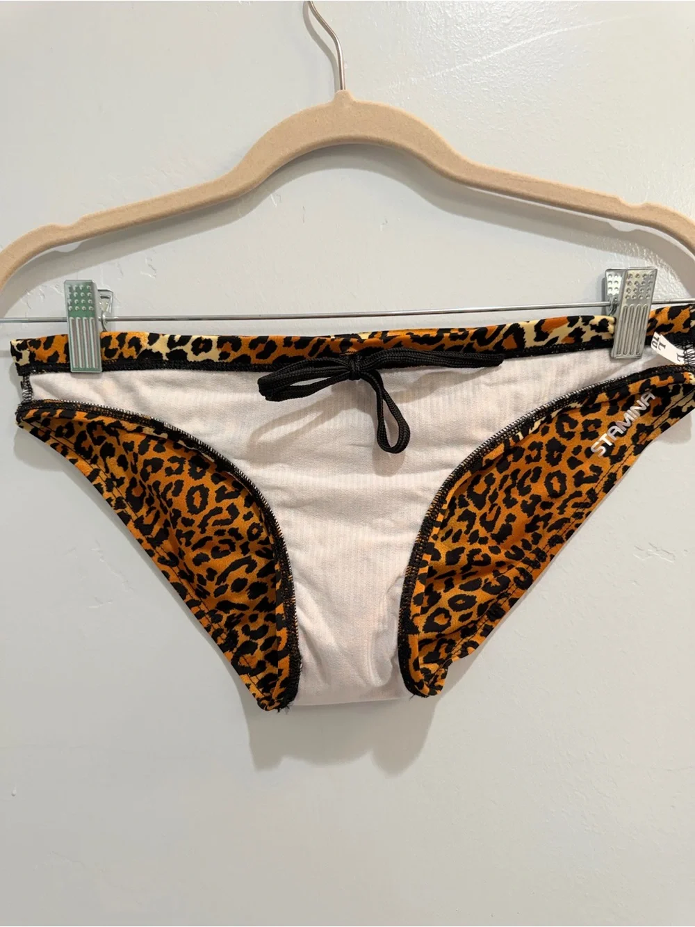 Slix Australia Leopard Print Athletic 2 Piece Swimsuit Set Stamina Aus 10 /US 6